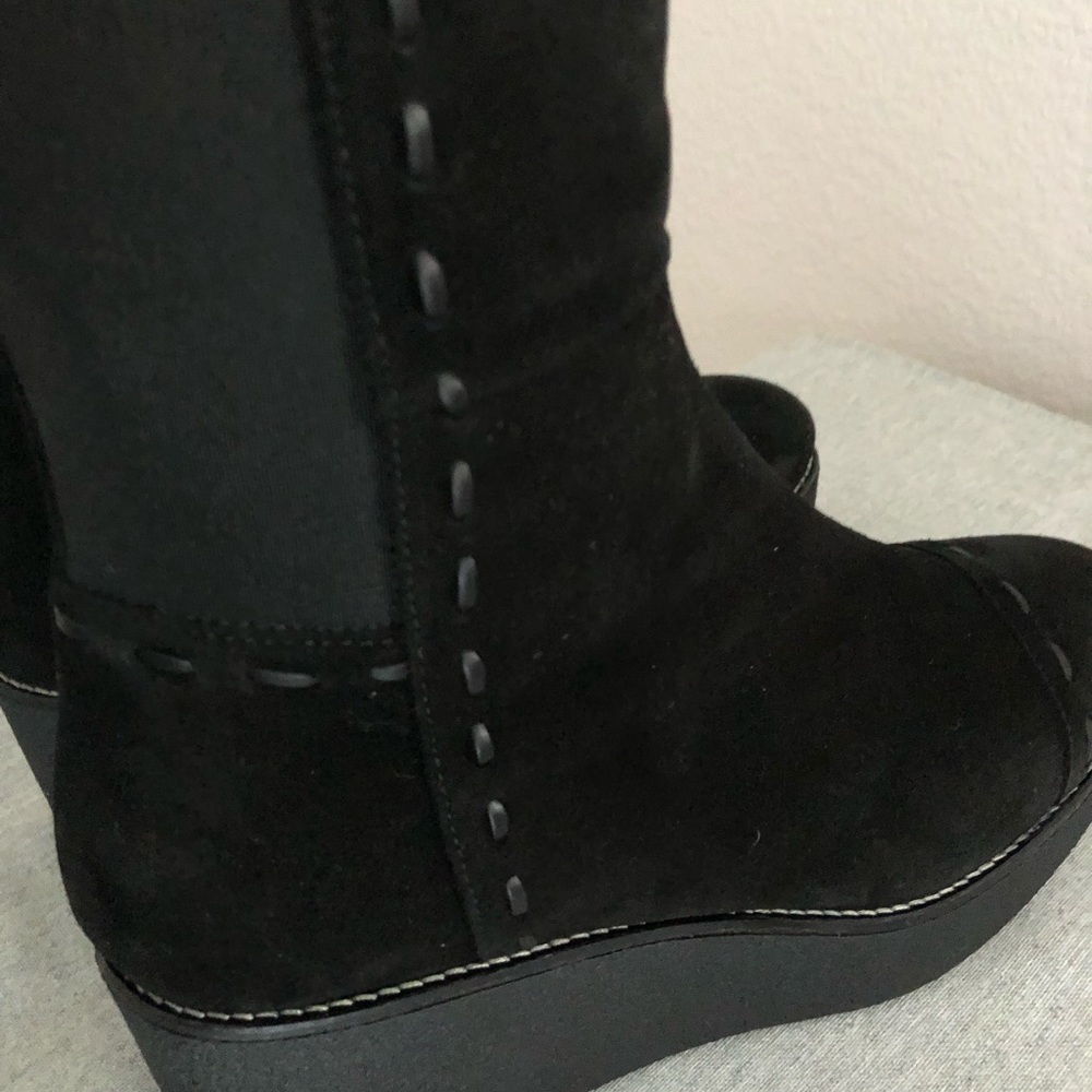 New Aquatalia Venus Black Tall Boots, Size 9.5 - Picture 10 of 13